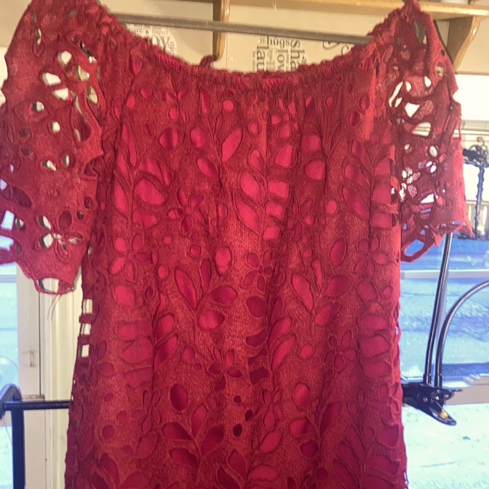 Brick red mini dress XL